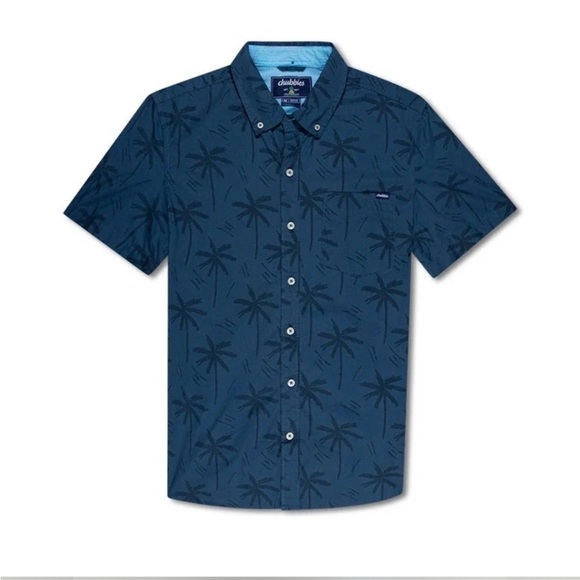 Chubbies The Breeze Friday Short Sleeve Button down Shirt size Medium NWOT - Picture 2 of 6